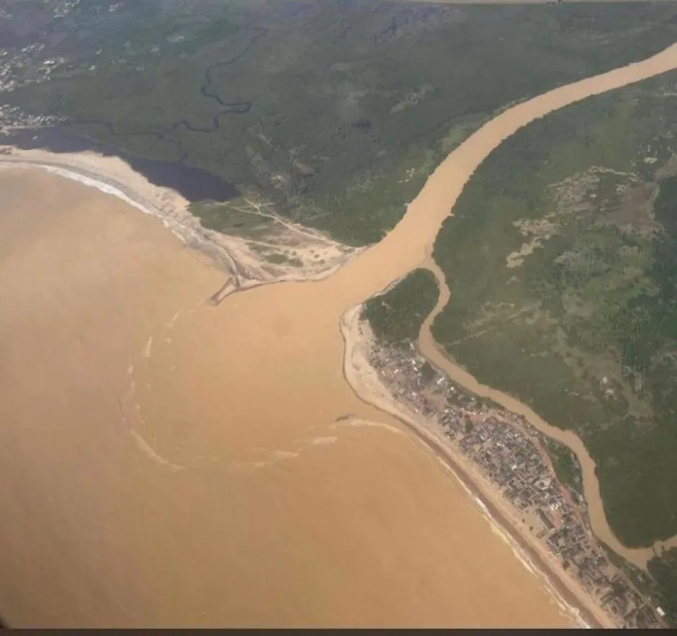 Illegal gold mining site in Ghana